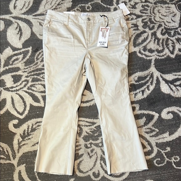 Vanilla Star khaki cropped Wide Leg Jeans - Picture 1 of 6